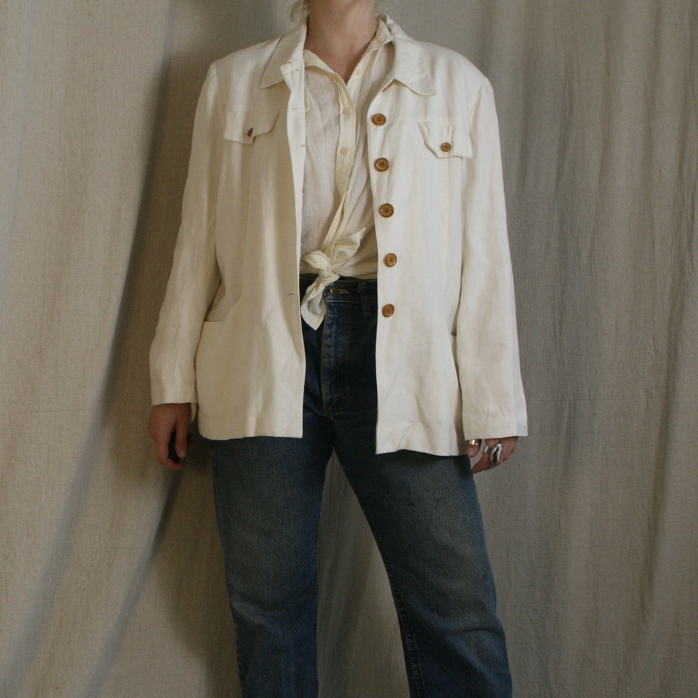 Vintage NY Sáke Linen Blazer